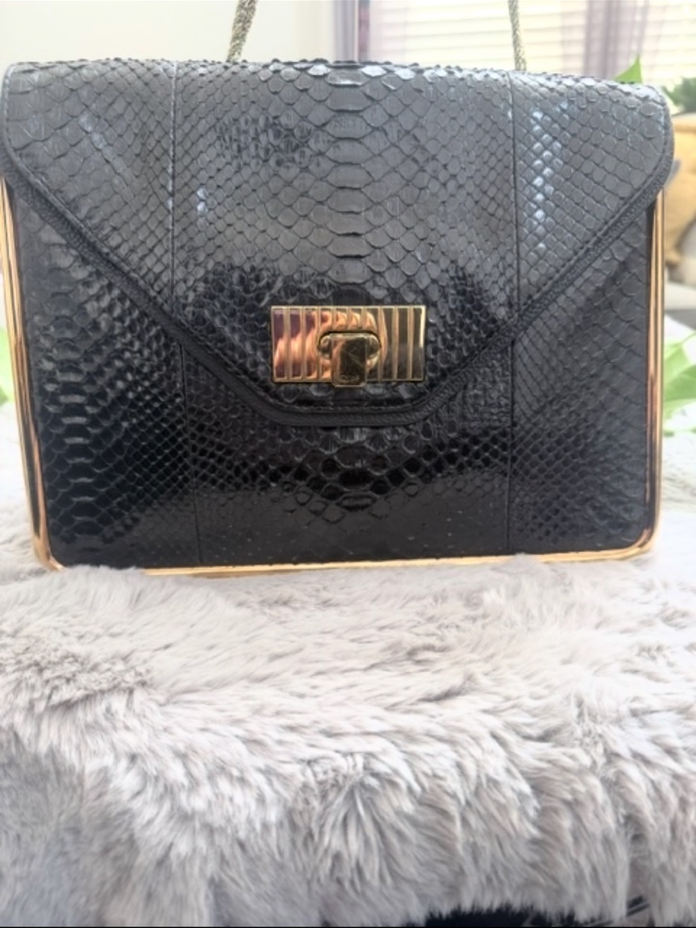 Python leather Chloé Sally shoulder bag - Picture 3 of 9